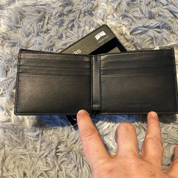 Michael Kors Navy MK Pattern Wallet - Picture 2 of 2